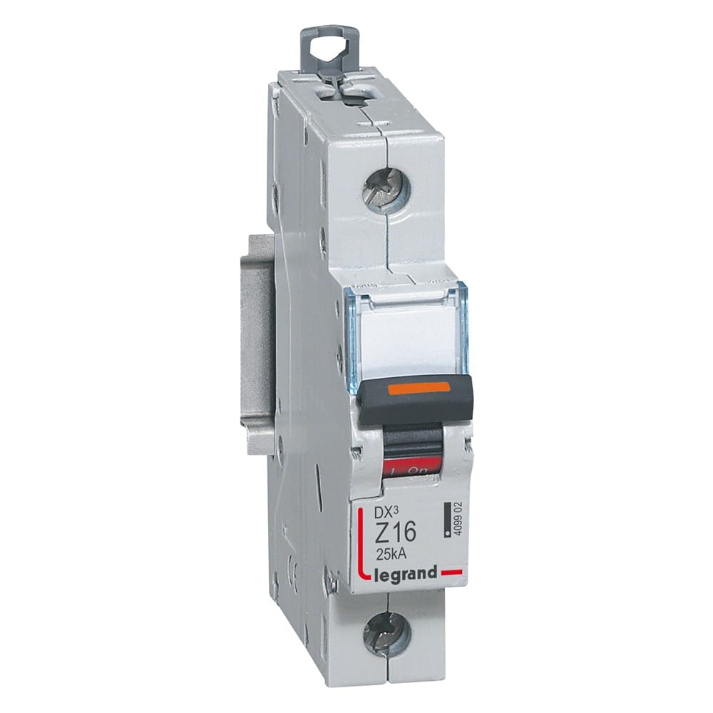 Legrand - Disjoncteur DX3 25kA arrivée haute/départ bas à vis 16A - courbe Z - 1 module