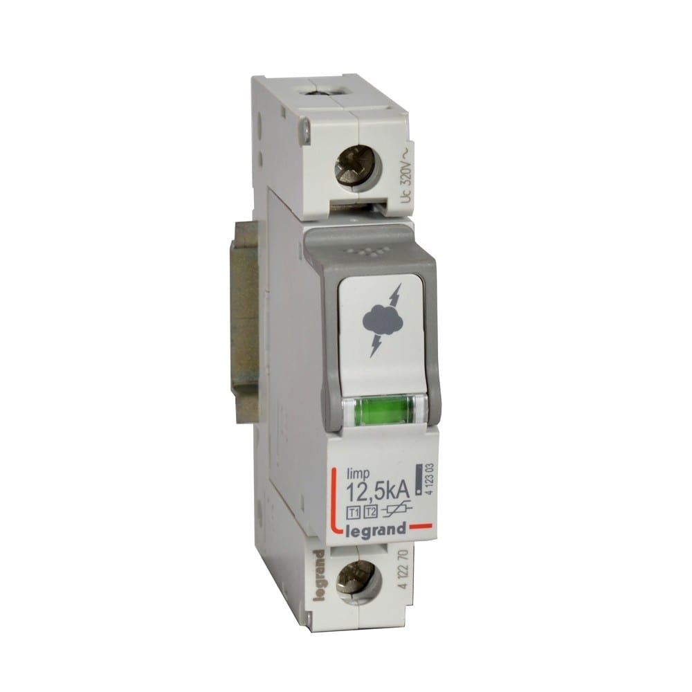 Legrand - Parafoudre - protection tableau principal - T1+T2 - Iimp 12,5 kA/pôle - 1P