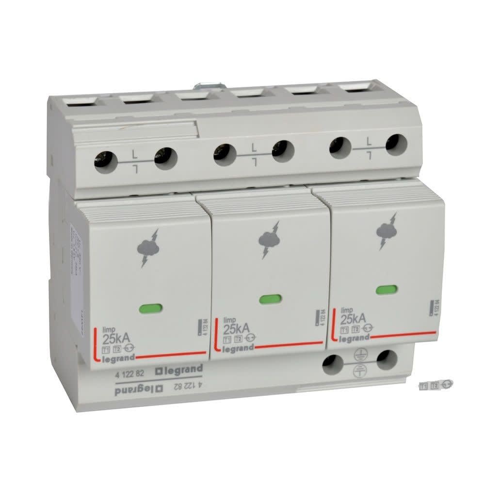 Legrand - Parafoudre T1 - Iimp 25 kA/pôle - 3P - 6 modules