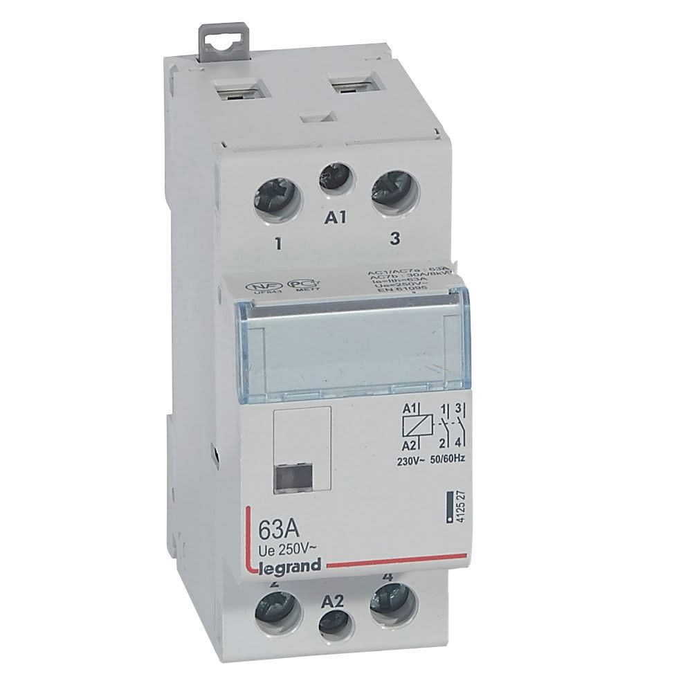 Legrand - Contacteur de puissance bobine 230V~ - 2P - 250V~~ - 63A - 2 F - 2 modules