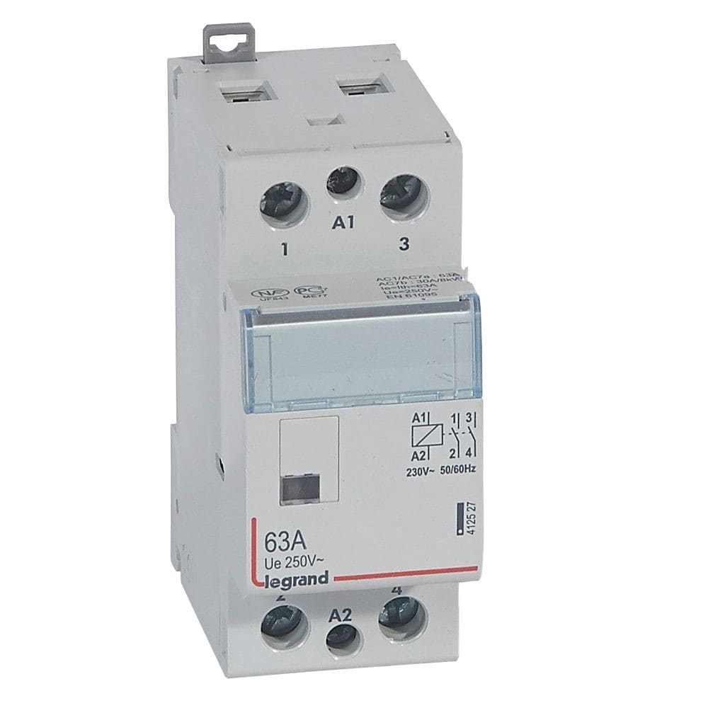 Legrand - Contacteur de puissance bobine 230V~ - 2P - 250V~~ - 63A - 2 F - 2 modules