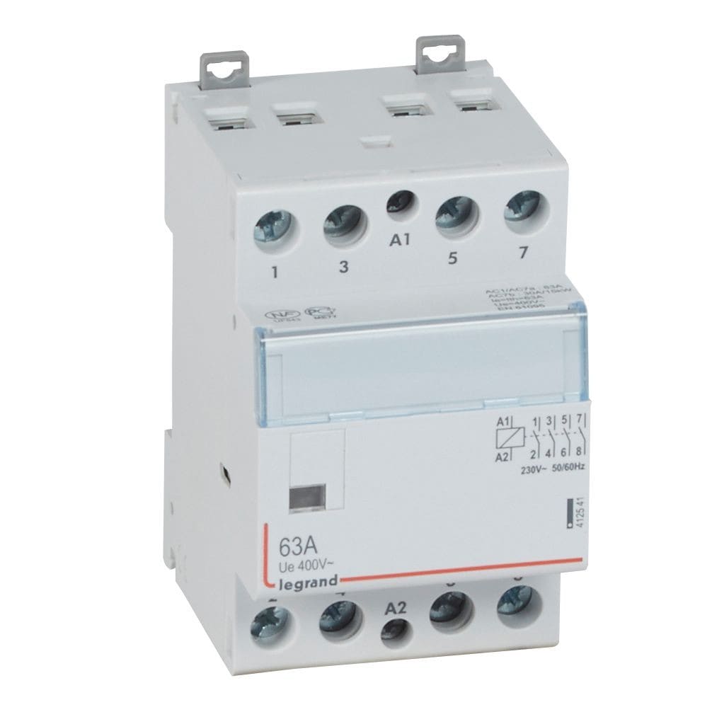 Legrand - Contacteur de puissance bobine 230V~ - 4P - 400V~~ - 63A - 4F - 3 modules