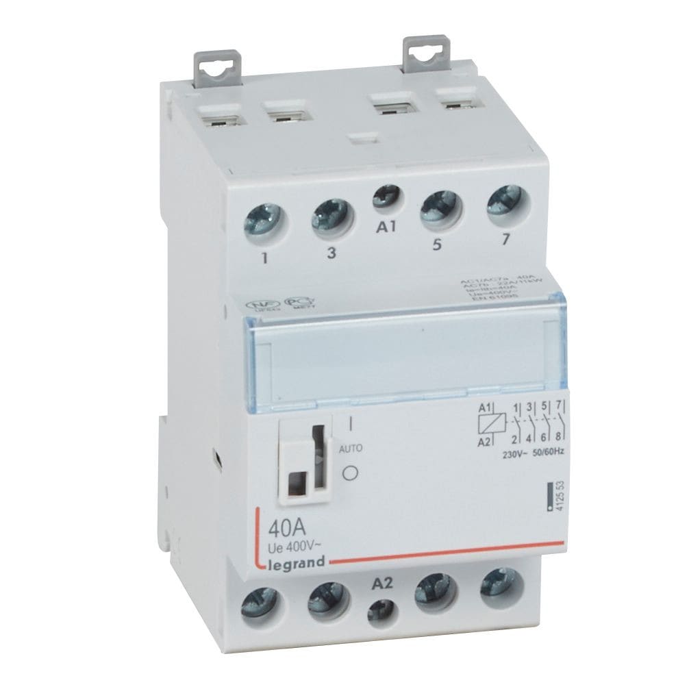 Legrand - Contacteur de puissance CX3 bobine 230V~ - 4P 400V~ - 40A - 4F - 3 modules