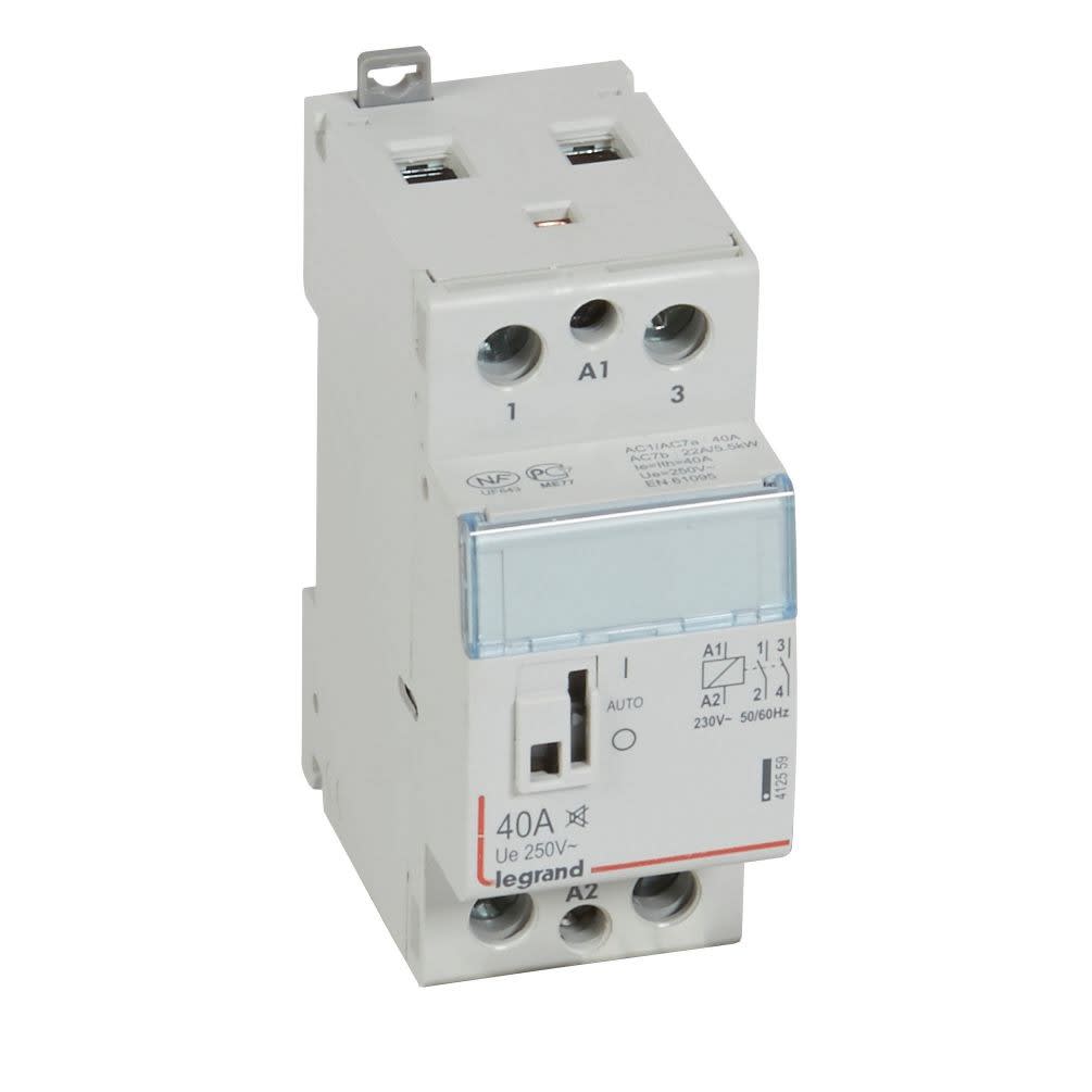 Legrand - Contacteur puissance CX3 silencieux bobine 230V~ -2P 250V~ 40A - 2F -2 modules