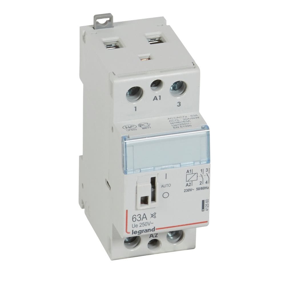 Legrand - Contacteur puissance CX3 silencieux bobine 230V~ -2P 250V~ 63A - 2F -2 modules