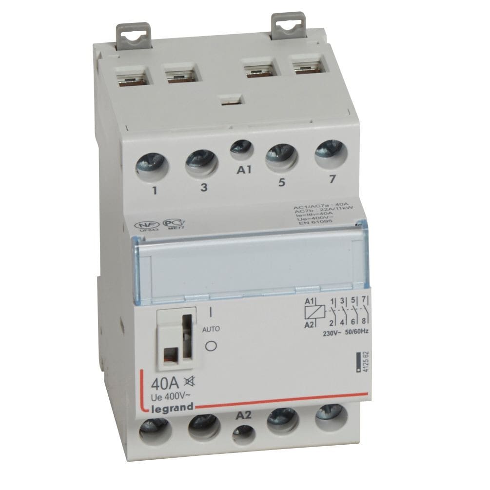 Legrand - Contacteur puissance CX3 silencieux bobine 230V~ -4P 400V~ 40A - 4F -3 modules