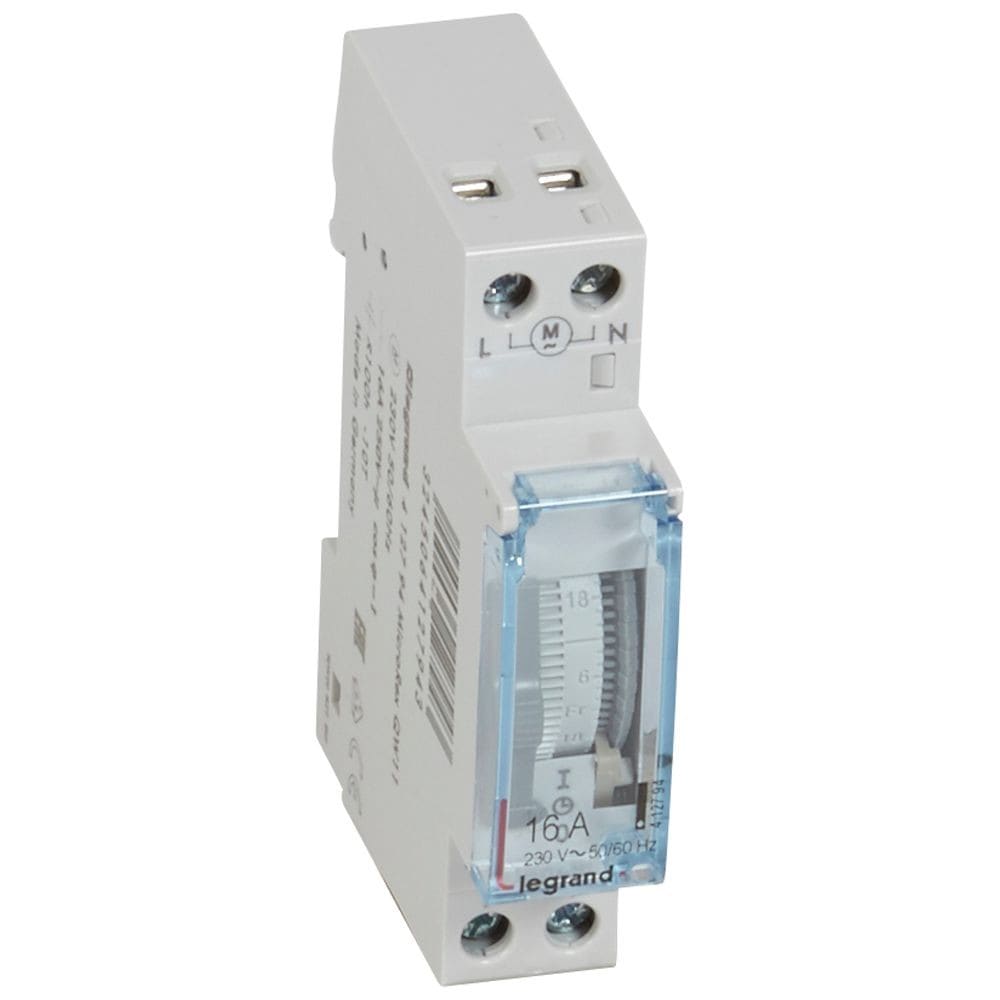 Legrand - Inter horaire analogique programmable manuel hebdo -vertical avec réserve marche