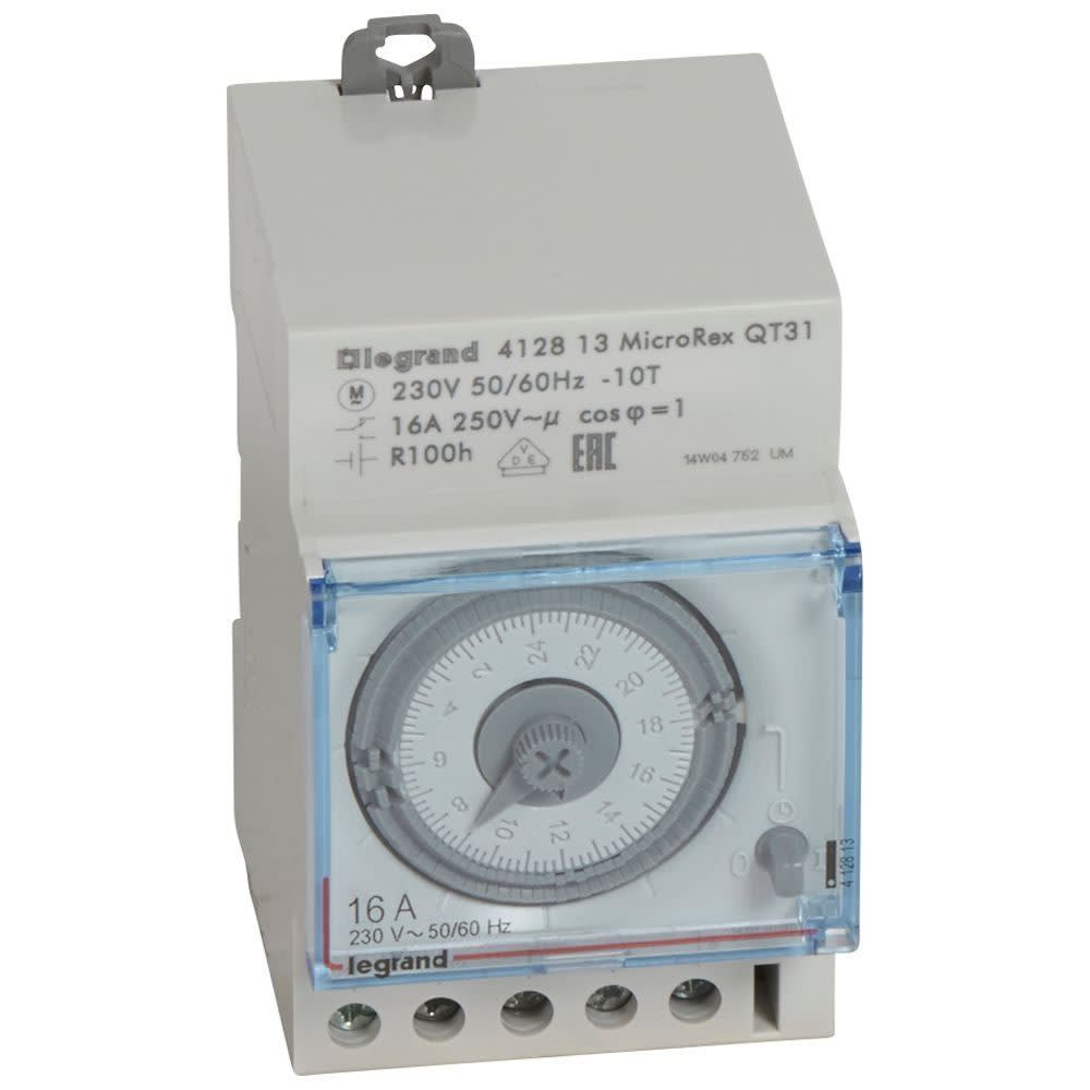 Legrand - Inter horaire analogique programmable manuel jour horizontal avec réserve marche