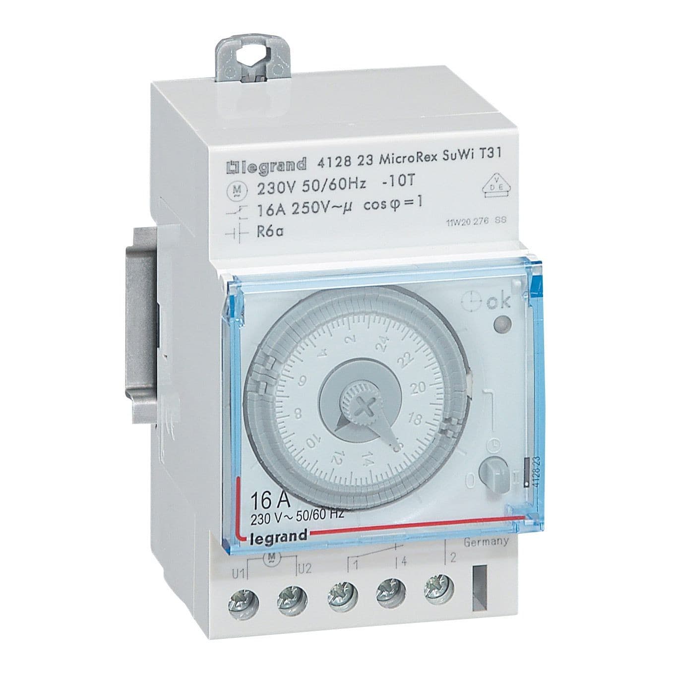 Legrand - Inter horaire analogique programmable auto jour - 1 sortie 16A 250V~ - 3 modules