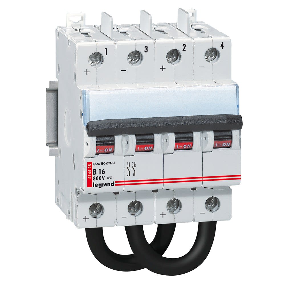 Legrand - Disjoncteur modulaire courant continu DX3 800V= 16A - 4 modules