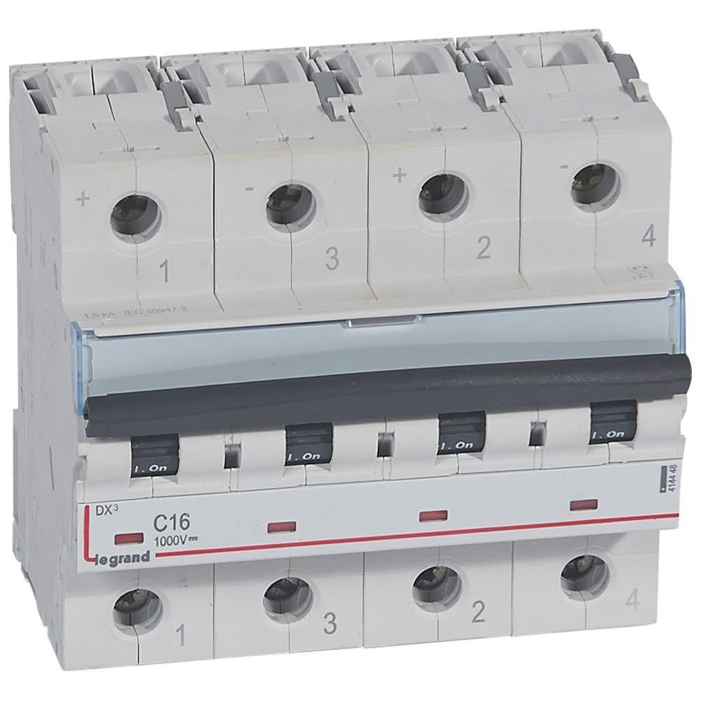 Legrand - Disjoncteur modulaire courant continu DX3 1000V= 16A - 6 modules