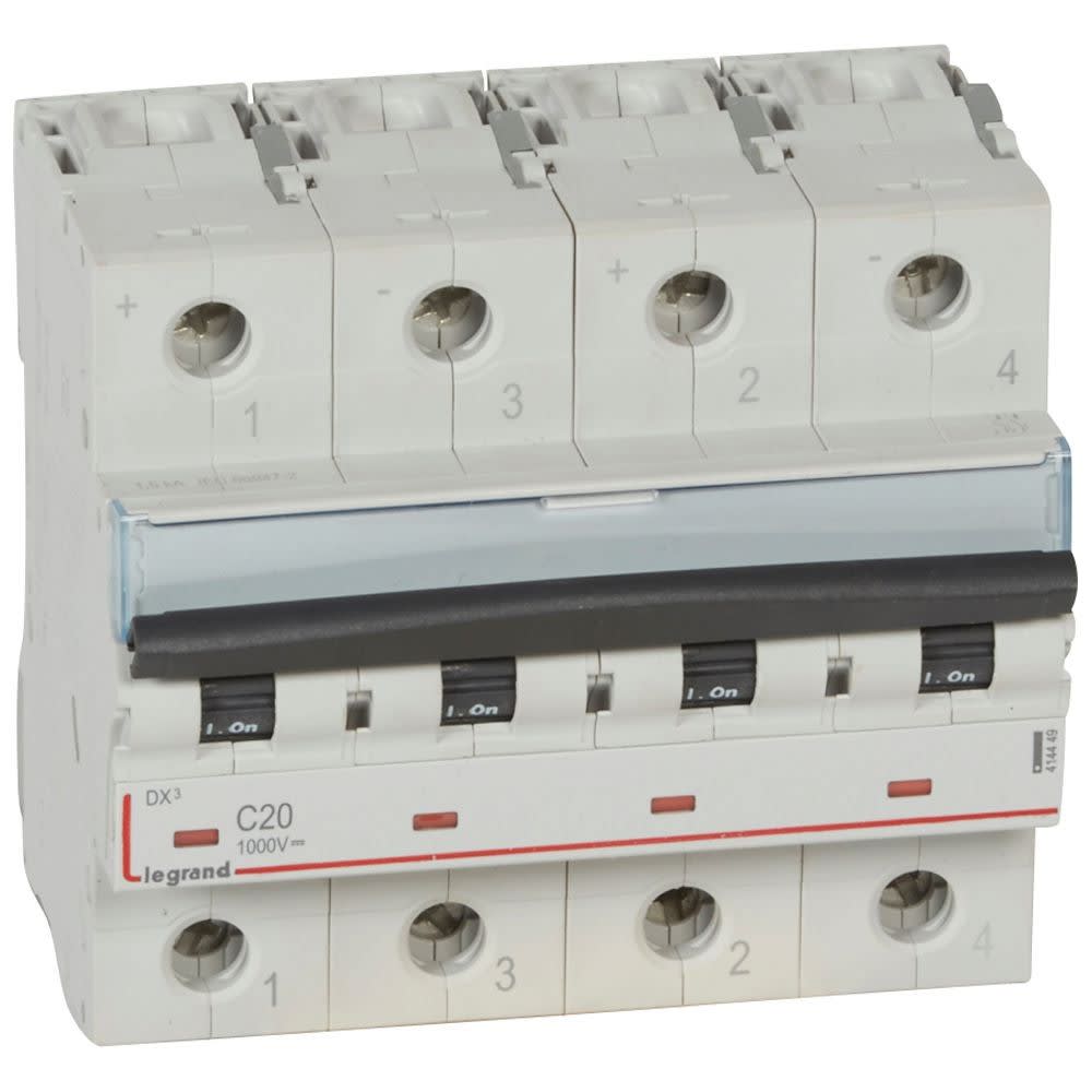 Legrand - Disjoncteur modulaire courant continu DX3 1000V= 20A - 6 modules