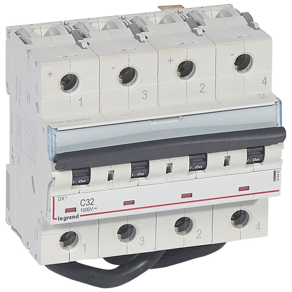 Legrand - Disjoncteur DX3 1,5kA 2P B32 1000V - Courbe DC