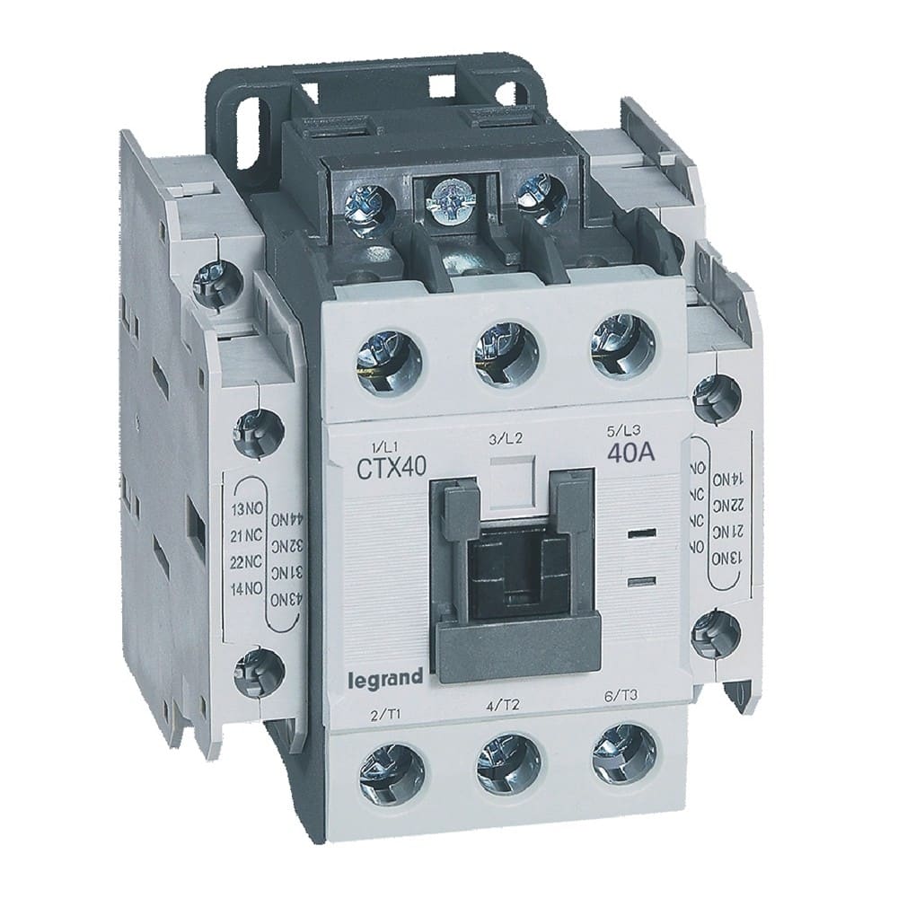 Legrand - Contacteur de puissance CTX3 40 - 3P - 40A - bornes à vis - 2NO+2NF - 415V~