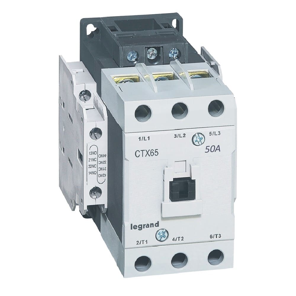 Legrand - Contacteur CTX365 3P 50A 230V - 2 NO + 2 NC - bornes à vis