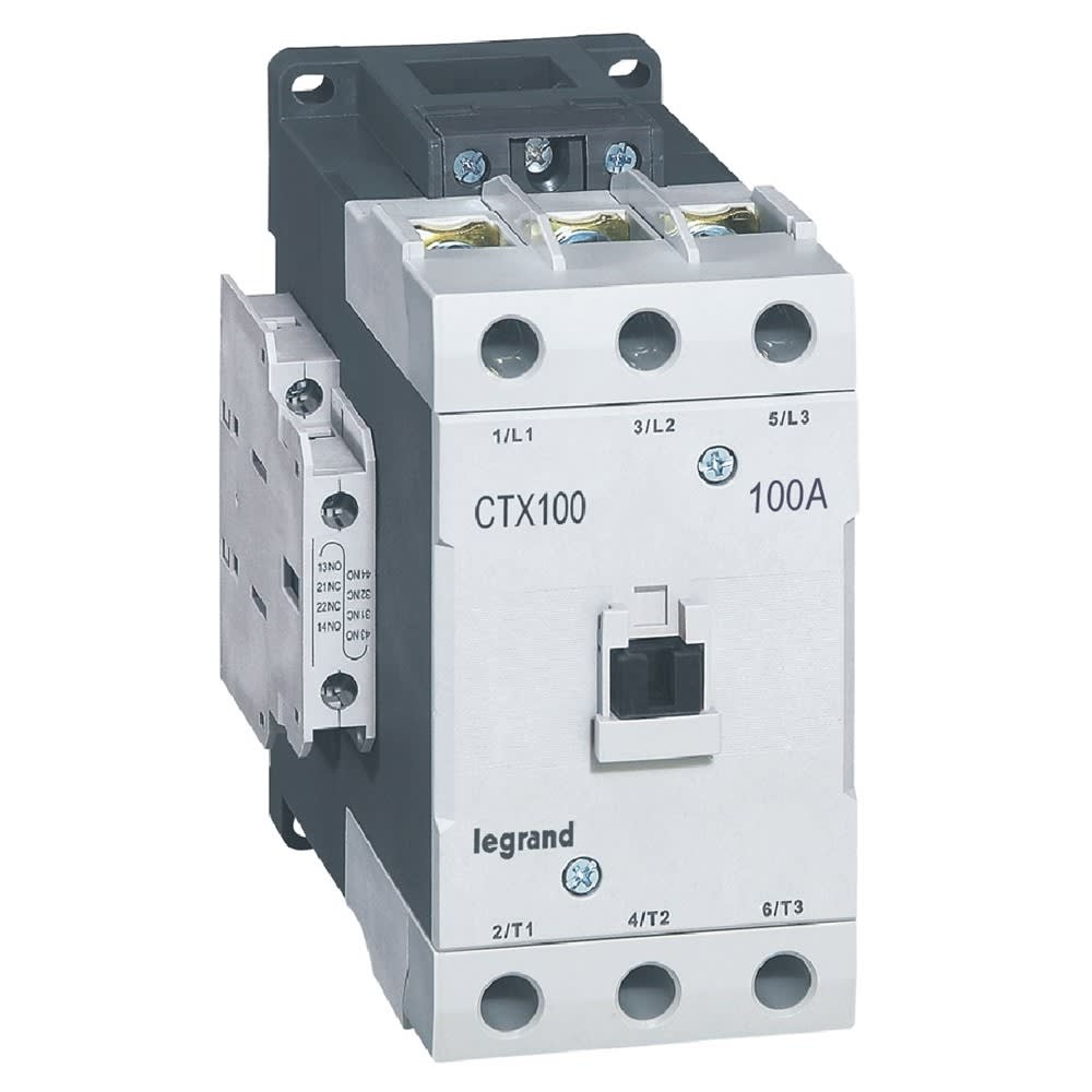 Legrand - Contacteur CTX3 3P 100A - 2NO + 2NC 24V~ - bornes à vis taille 5