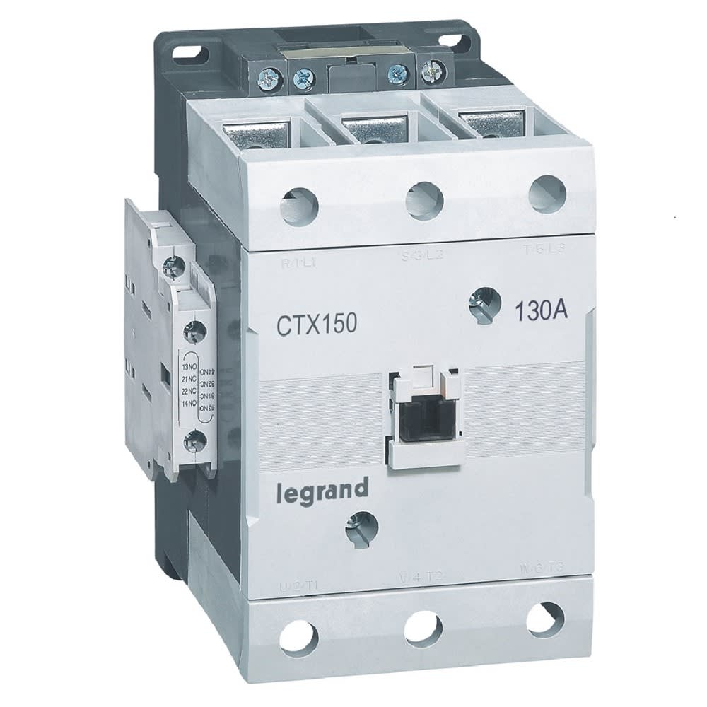 Legrand - Contacteur CTX3 3P 130A - 2NO + 2NC 24V~ - bornes à vis taille 6