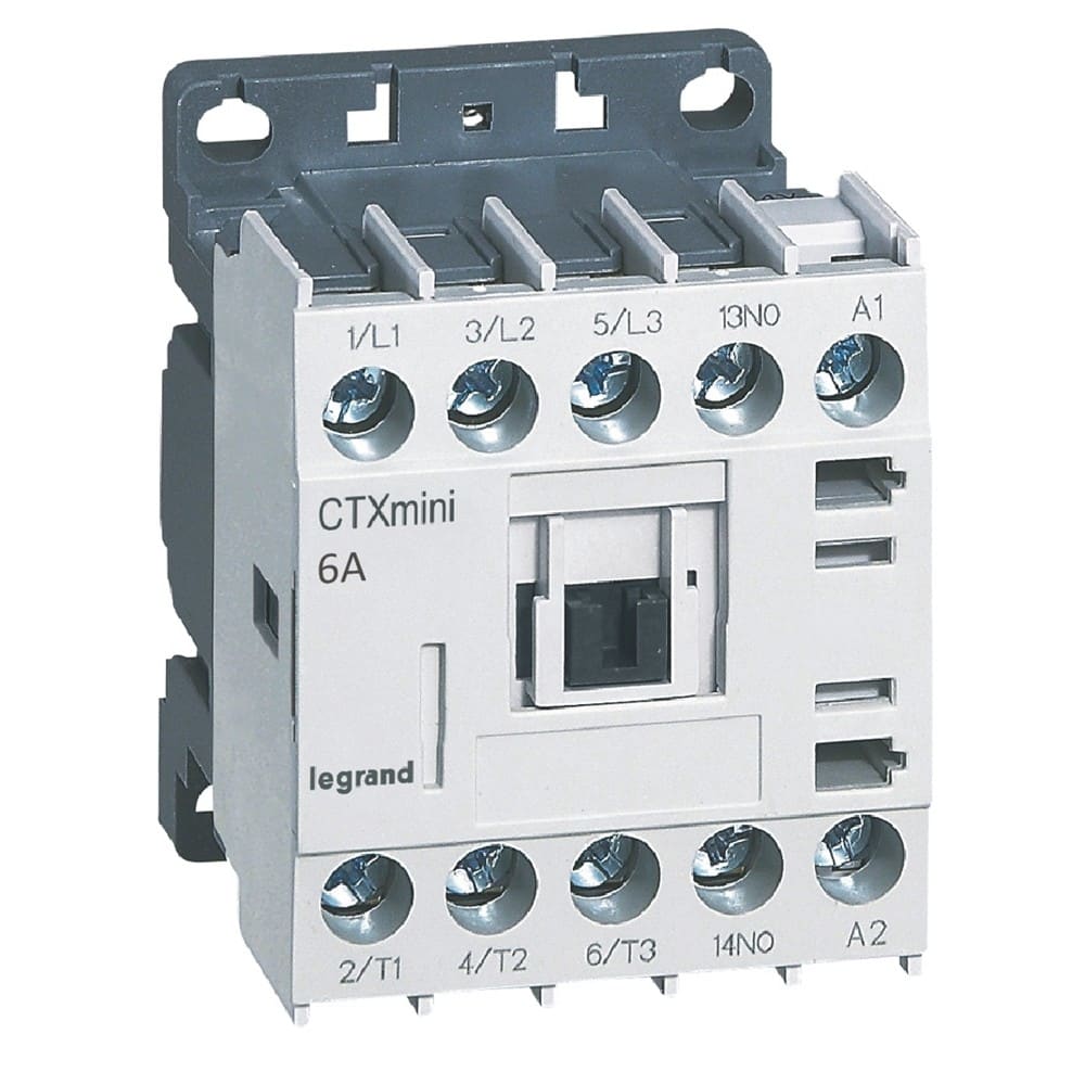 Legrand - Mini-contacteur de puissance CTX3 3P 6A+contact auxiliaire-1NO - 415V~