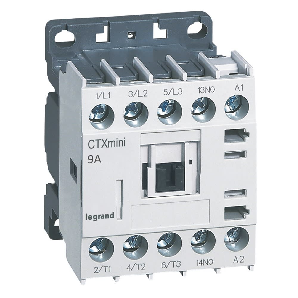 Legrand - Mini-contacteur de puissance CTX3 3P 9A+contact auxiliaire-1NO - 24V~