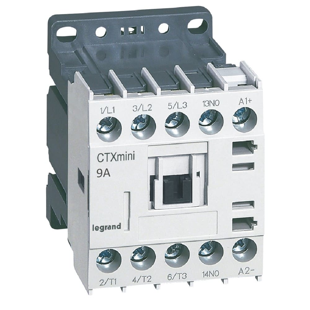 Legrand - Mini-contacteur de puissance CTX3 3P 9A+contact auxiliaire-1NO - 24V=