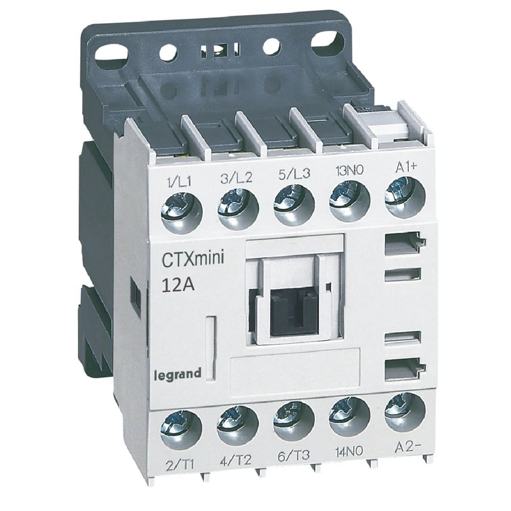 Legrand - Mini-contacteur de puissance CTX3 3P 12A+contact auxiliaire-1NO - 24V=