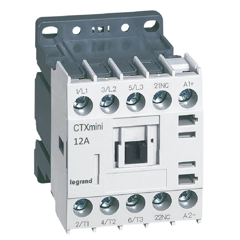 Legrand - Mini-contacteur de puissance CTX3 3P 12A+contact auxiliaire-1NF - 24V=