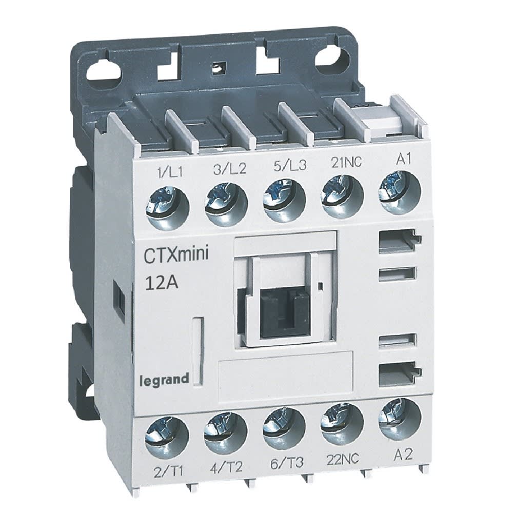 Legrand - Mini-contacteur de puissance CTX3 3P 12A+contact auxiliaire-1NF - 230V~