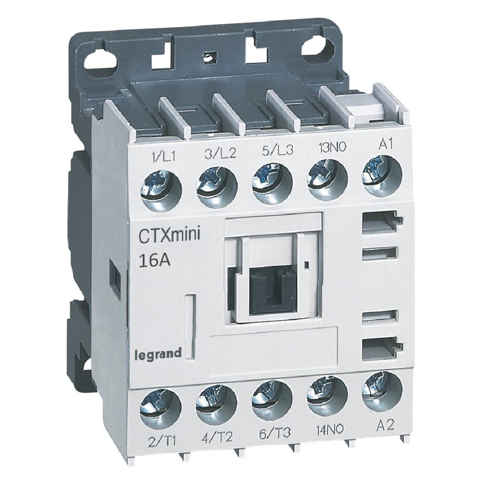 Legrand - Mini-contacteur de puissance CTX3 3P 16A+contact auxiliaire-1NO - 230V~