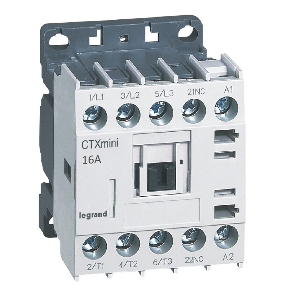 Legrand - Mini-contacteur de puissance CTX3 3P 16A+contact auxiliaire-1NF - 415V~