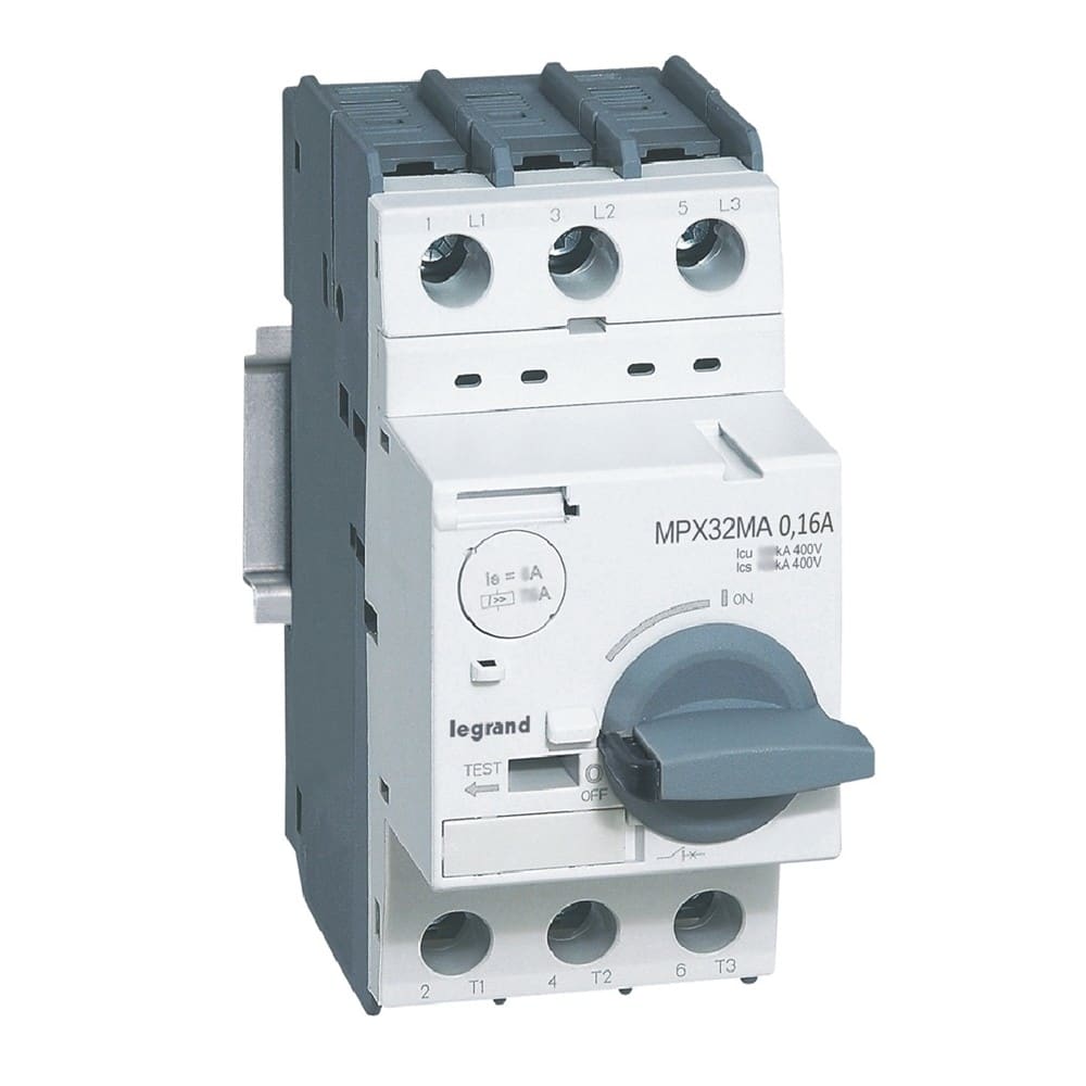 Legrand - Disjoncteur moteur magnétique seul MPX332MA - 2,1A - Icu 100kA en 415V