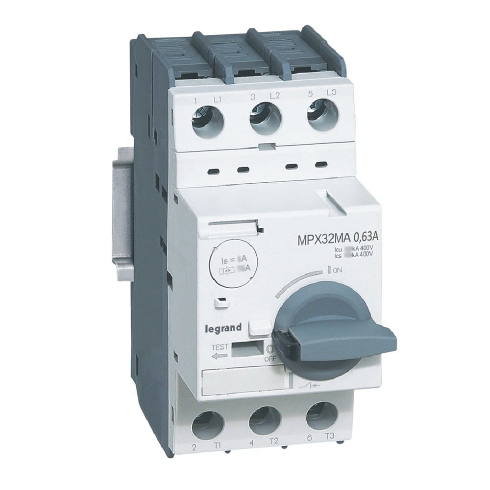 Legrand - Disjoncteur moteur magnétique seul MPX332MA - 8,2A - Icu 100kA en 415V