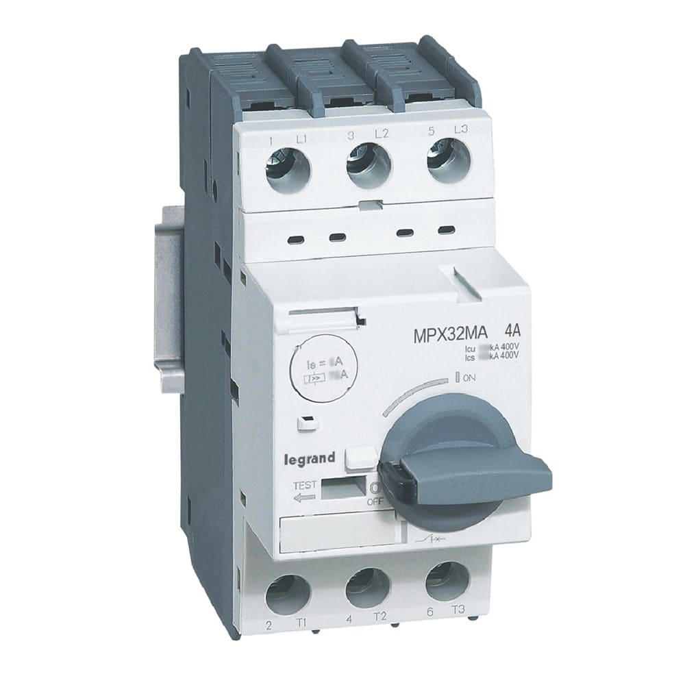 Legrand - Disjoncteur moteur magnétique seul MPX332MA - 52A - Icu 100kA en 415V