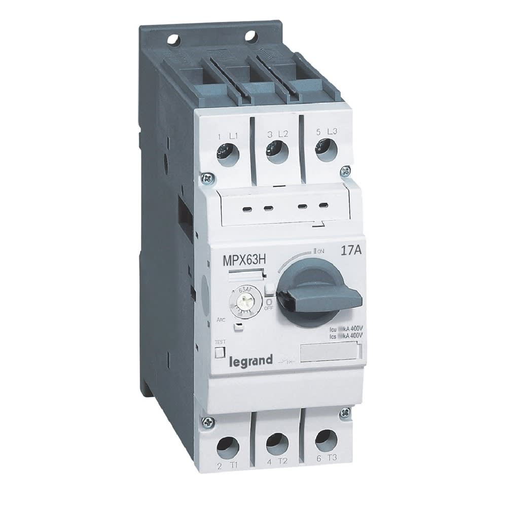 Legrand - Disjoncteur moteur magnétothermique MPX363H - 11A à 17A - Icu 50kA en 415V