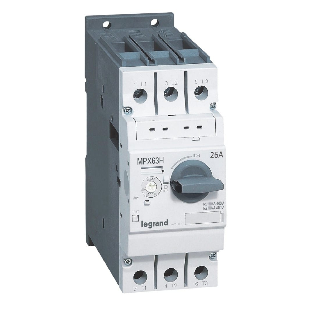 Legrand - Disjoncteur moteur magnétothermique MPX363H - 18A à 26A - Icu 50kA en 415V