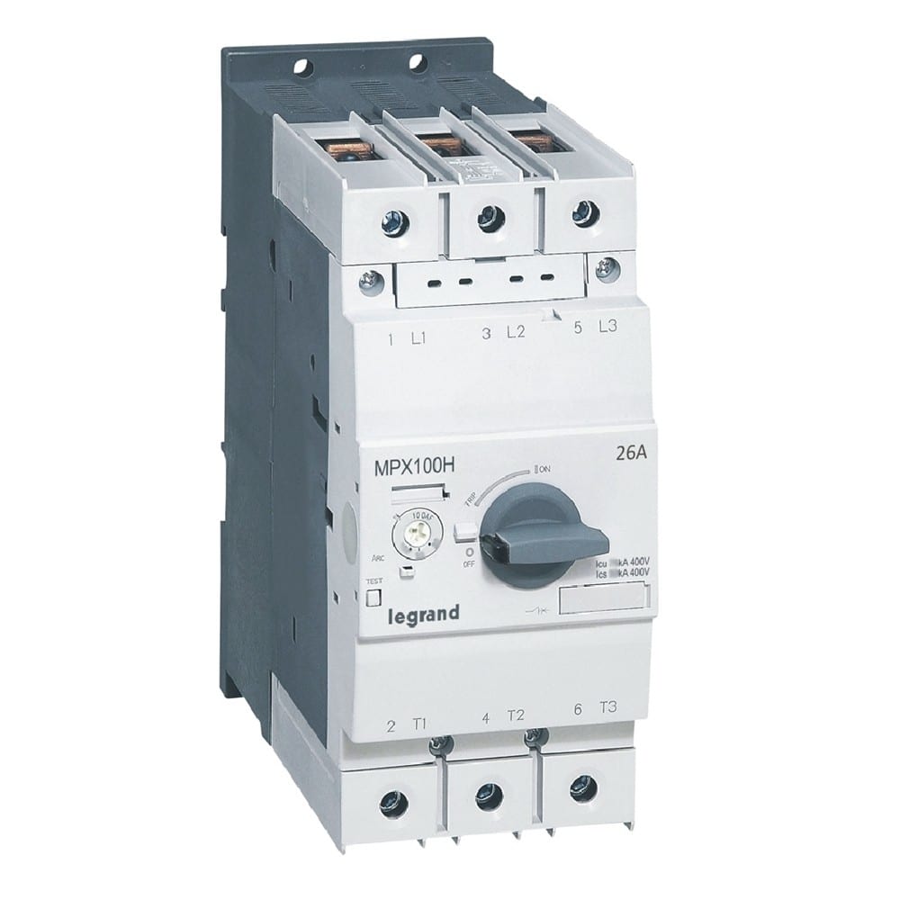 Legrand - Disjoncteur moteur magnétothermique MPX3100H - 18A à 26A - Icu 100kA en 415V