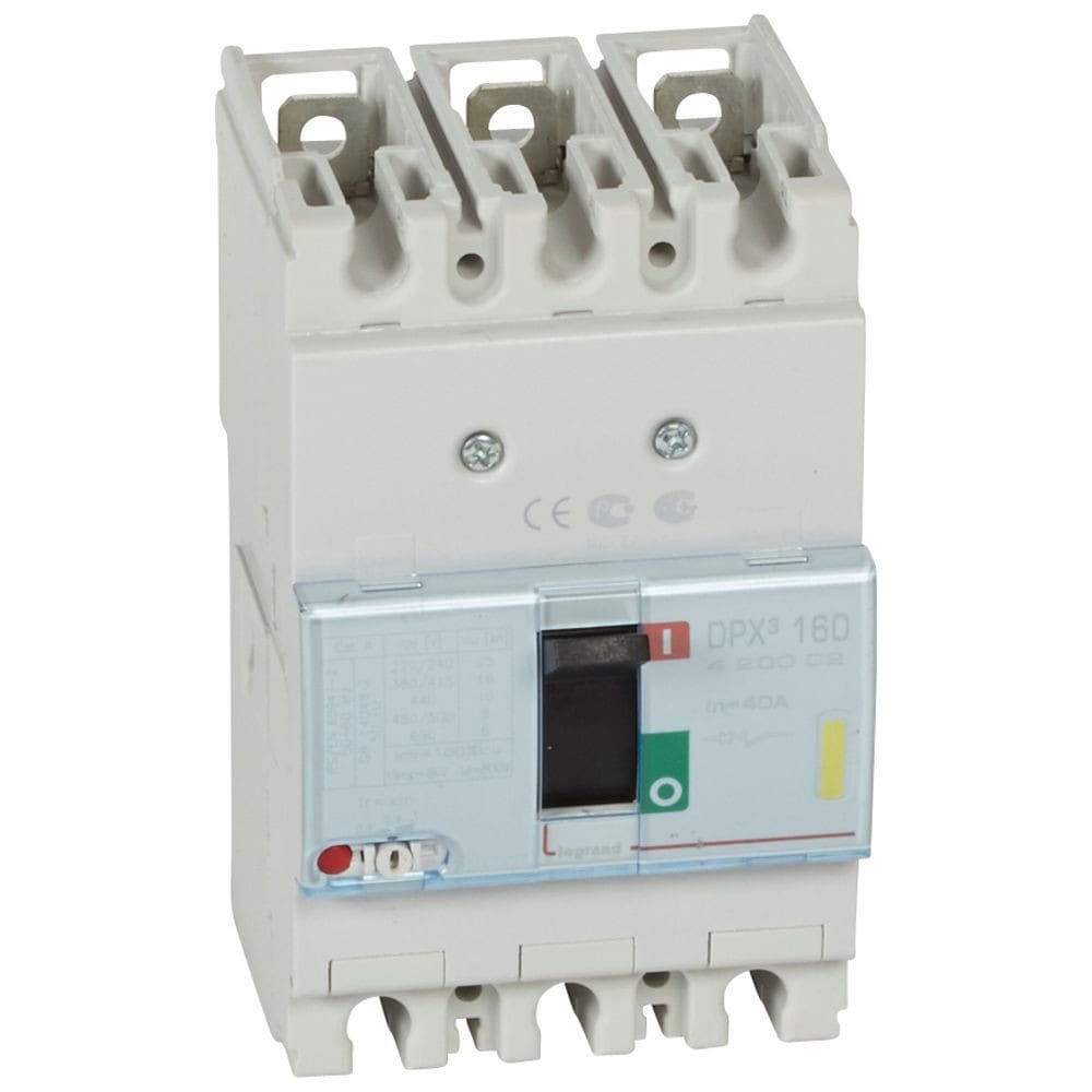 Legrand - Disjoncteur magnétothermique DPX3160 pouvoir de coupure 16kA 400V~ - 3P - 40A