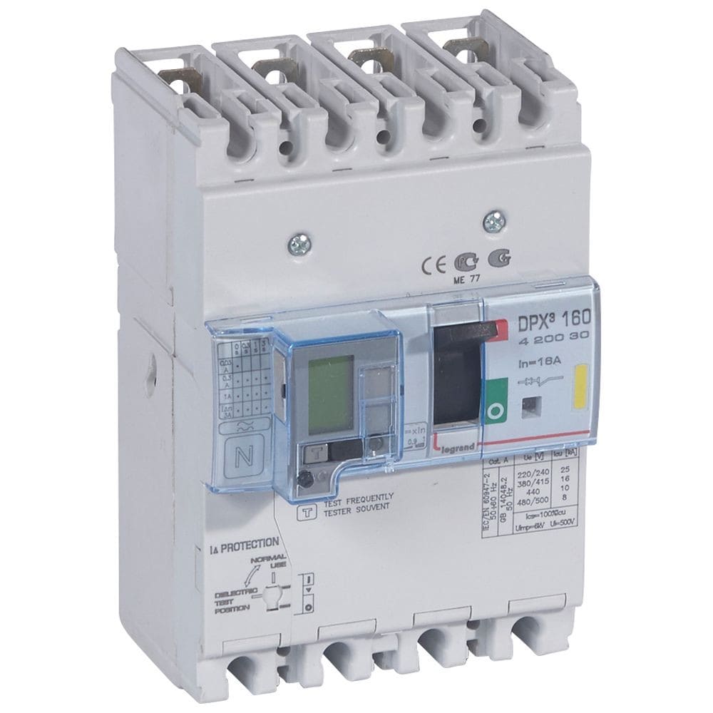 Legrand - Disjoncteur magnétothermique différentiel DPX3160 Icu 16kA 400V~ - 4P - 16A