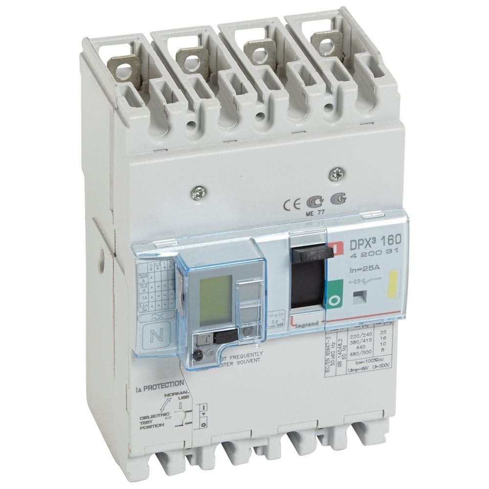 Legrand - Disjoncteur magnétothermique différentiel DPX3160 Icu 16kA 400V~ - 4P - 25A
