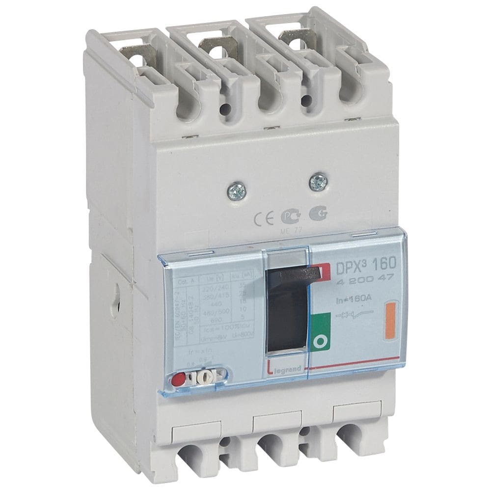 Legrand - Disjoncteur magnétothermique DPX3160 pouvoir de coupure 25kA 400V~ - 3P - 160A