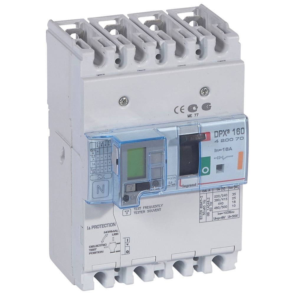 Legrand - Disjoncteur magnétothermique différentiel DPX3160 Icu 25kA 400V~ - 4P - 16A