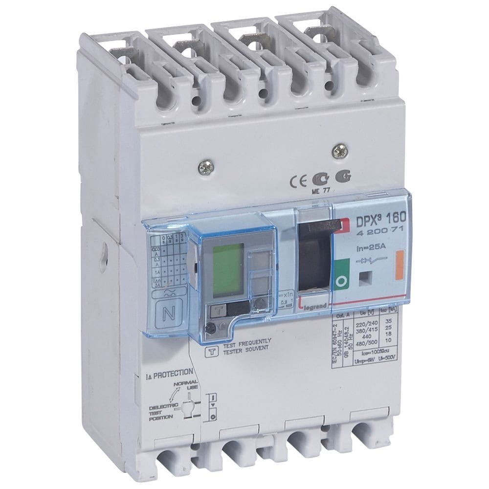 Legrand - Disjoncteur magnétothermique différentiel DPX3160 Icu 25kA 400V~ - 4P - 25A