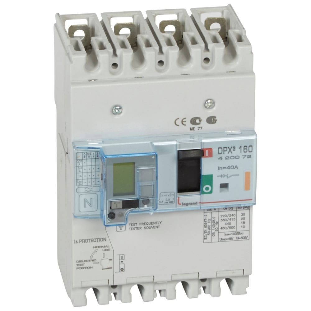 Legrand - Disjoncteur magnétothermique différentiel DPX3160 Icu 25kA 400V~ - 4P - 40A