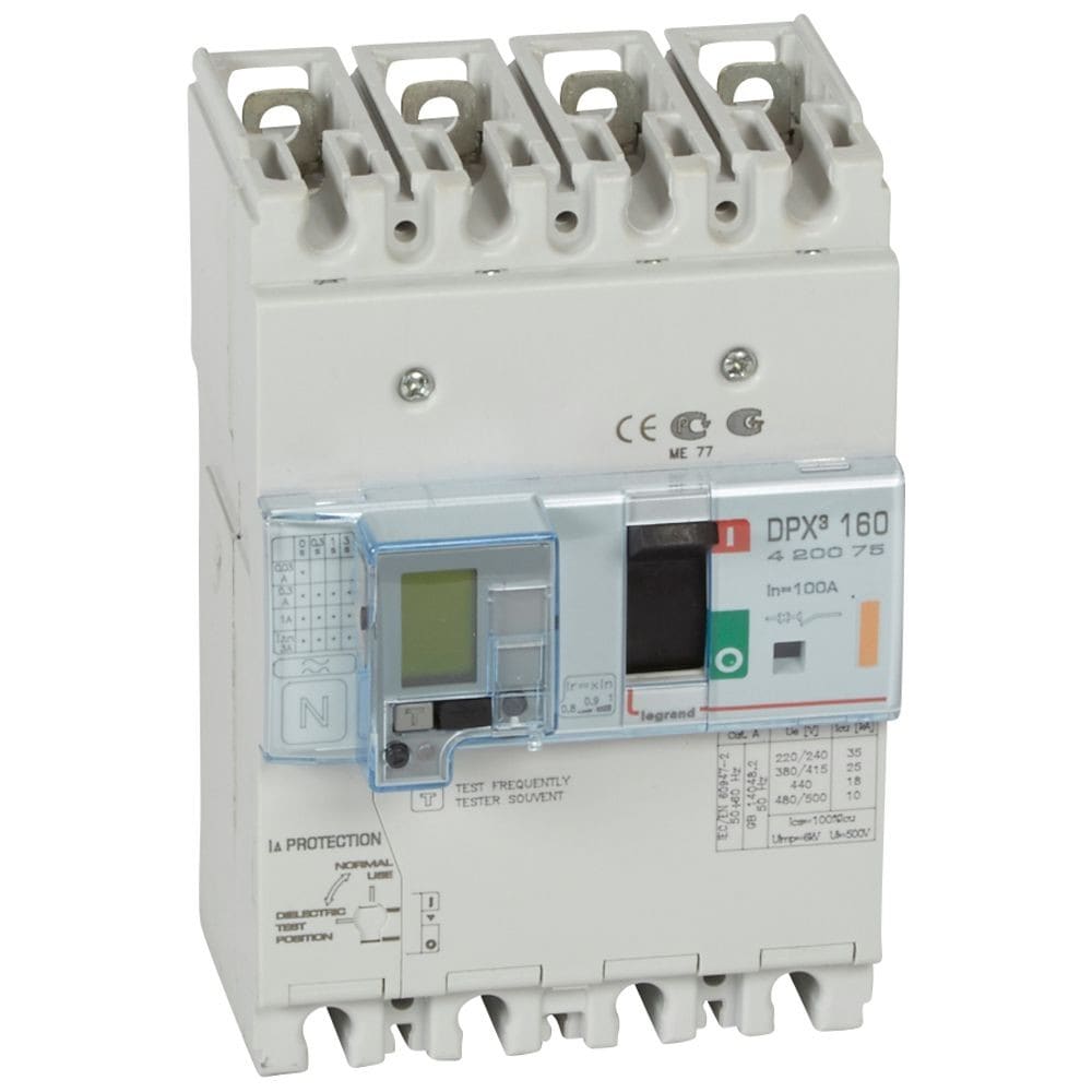 Legrand - Disjoncteur magnétothermique différentiel DPX3160 Icu 25kA 400V~ - 4P - 100A