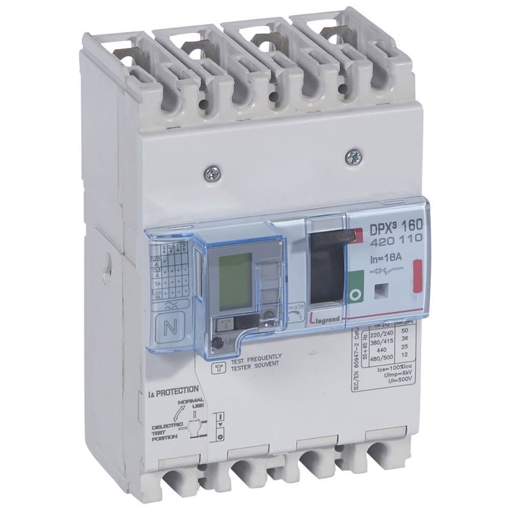 Legrand - Disjoncteur magnétothermique différentiel DPX3160 Icu 36kA 400V~ - 4P - 16A