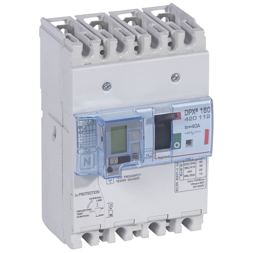 Legrand - Disjoncteur magnétothermique différentiel DPX3160 Icu 36kA 400V~ - 4P - 40A