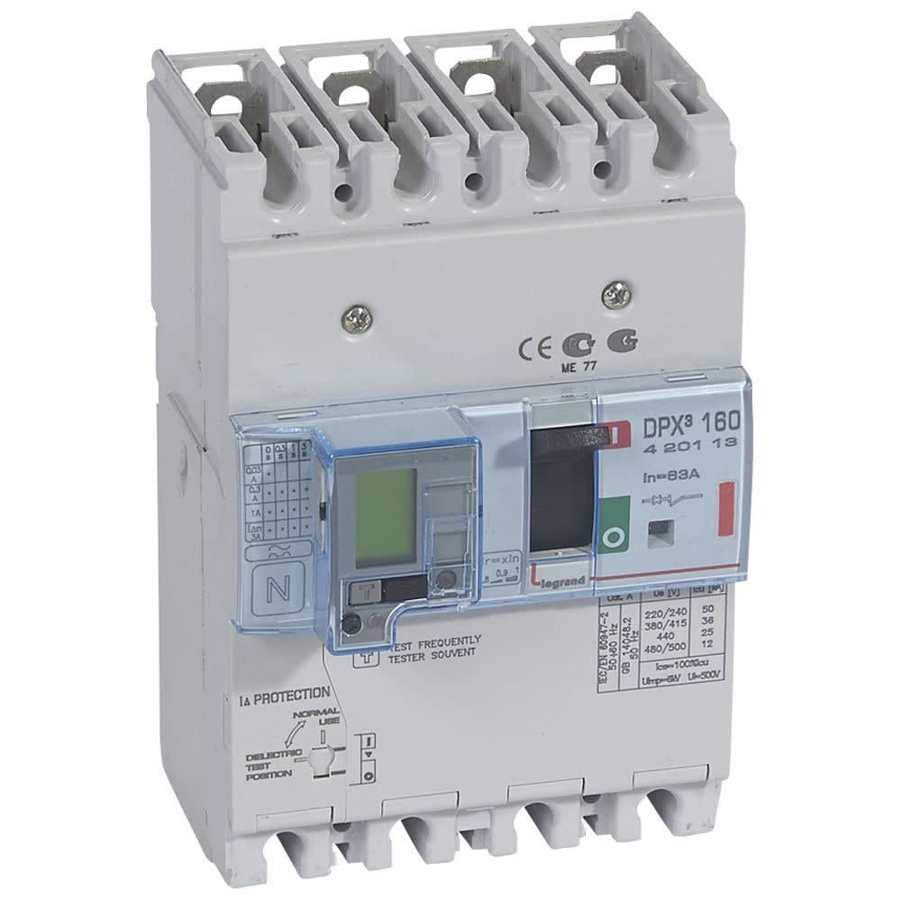 Legrand - Disjoncteur magnétothermique différentiel DPX3160 Icu 36kA 400V~ - 4P - 63A