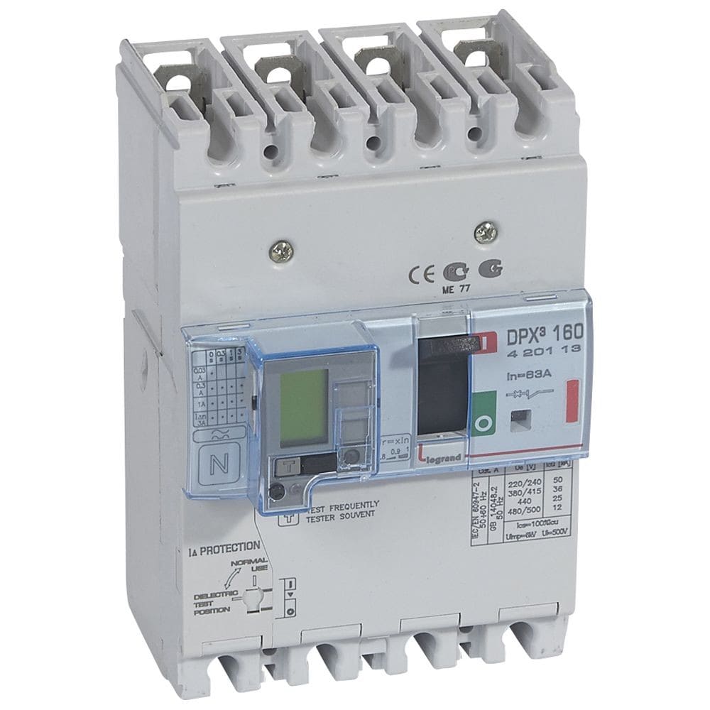 Legrand - Disjoncteur magnétothermique différentiel DPX3160 Icu 36kA 400V~ - 4P - 63A