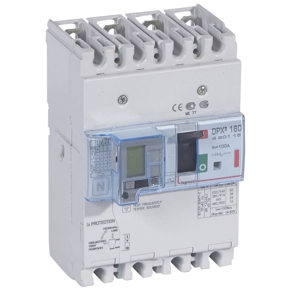 Legrand - Disjoncteur magnétothermique différentiel DPX3160 Icu 36kA 400V~ - 4P - 100A