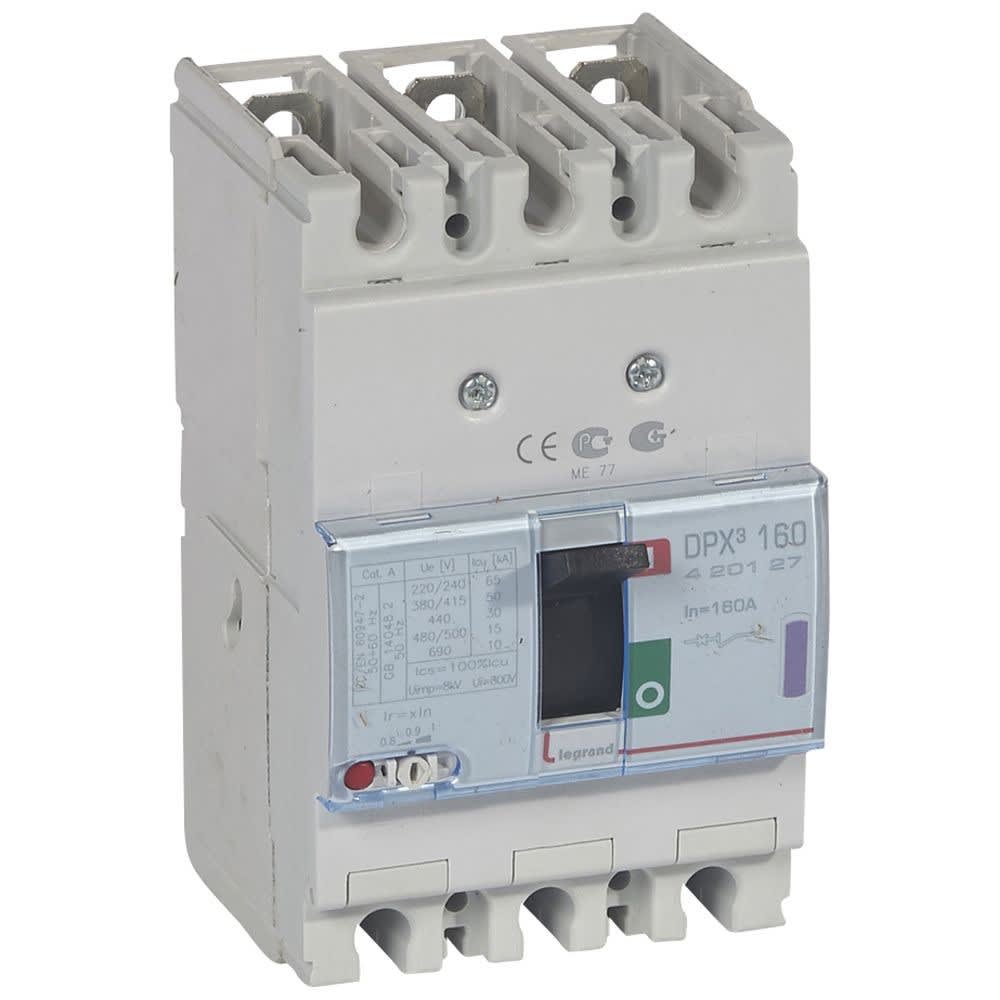 Legrand - Disjoncteur magnétothermique DPX3160 pouvoir de coupure 50kA 400V~ - 3P - 160A
