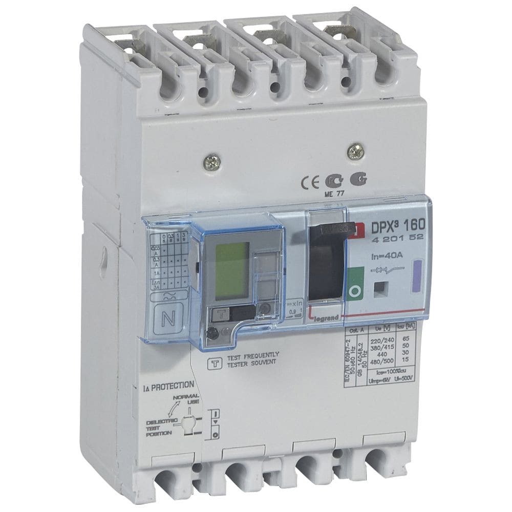 Legrand - Disjoncteur magnétothermique différentiel DPX3160 Icu 50kA 400V~ - 4P - 40A